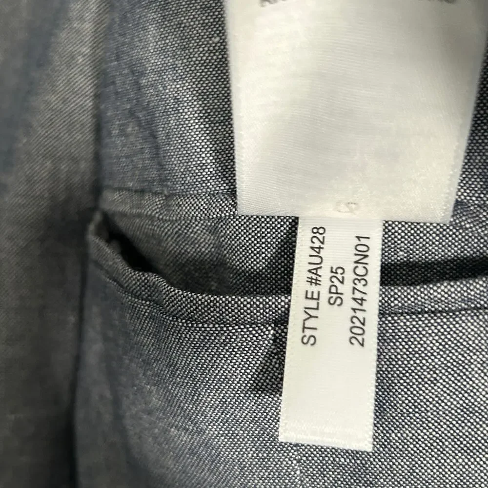 NEW J.Crew Ludlow Slim-Fit Unstructured Suit Jacket Irish Cotton-Linen Blue 36S